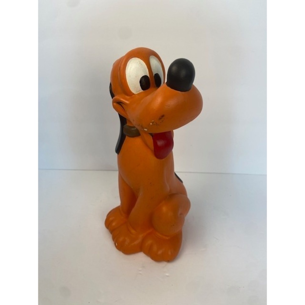Vintage Walt Disney Productions Pluto Dog Ceramic Figurine Collectible Orange